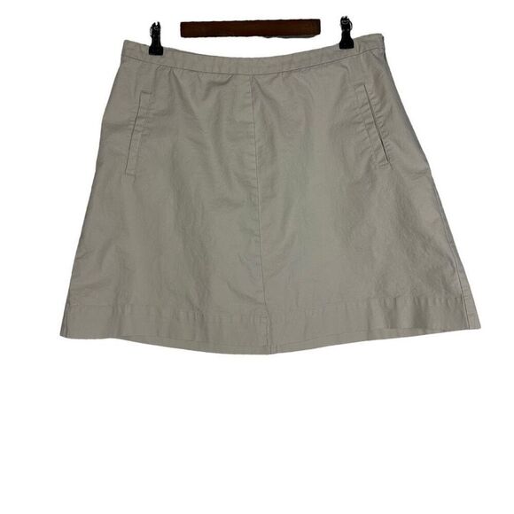 Boden 12S Chino Side Zip Khaki Skirt front pockets - Picture 1 of 6